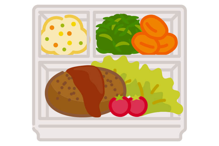 福利厚生の食事をイメージしたイラスト